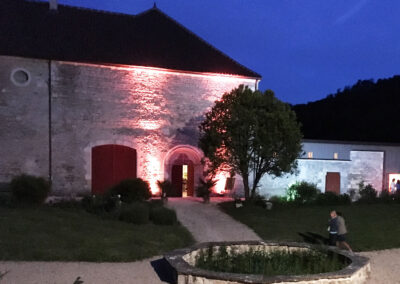 Le soir à l'Abbaye de Reigny