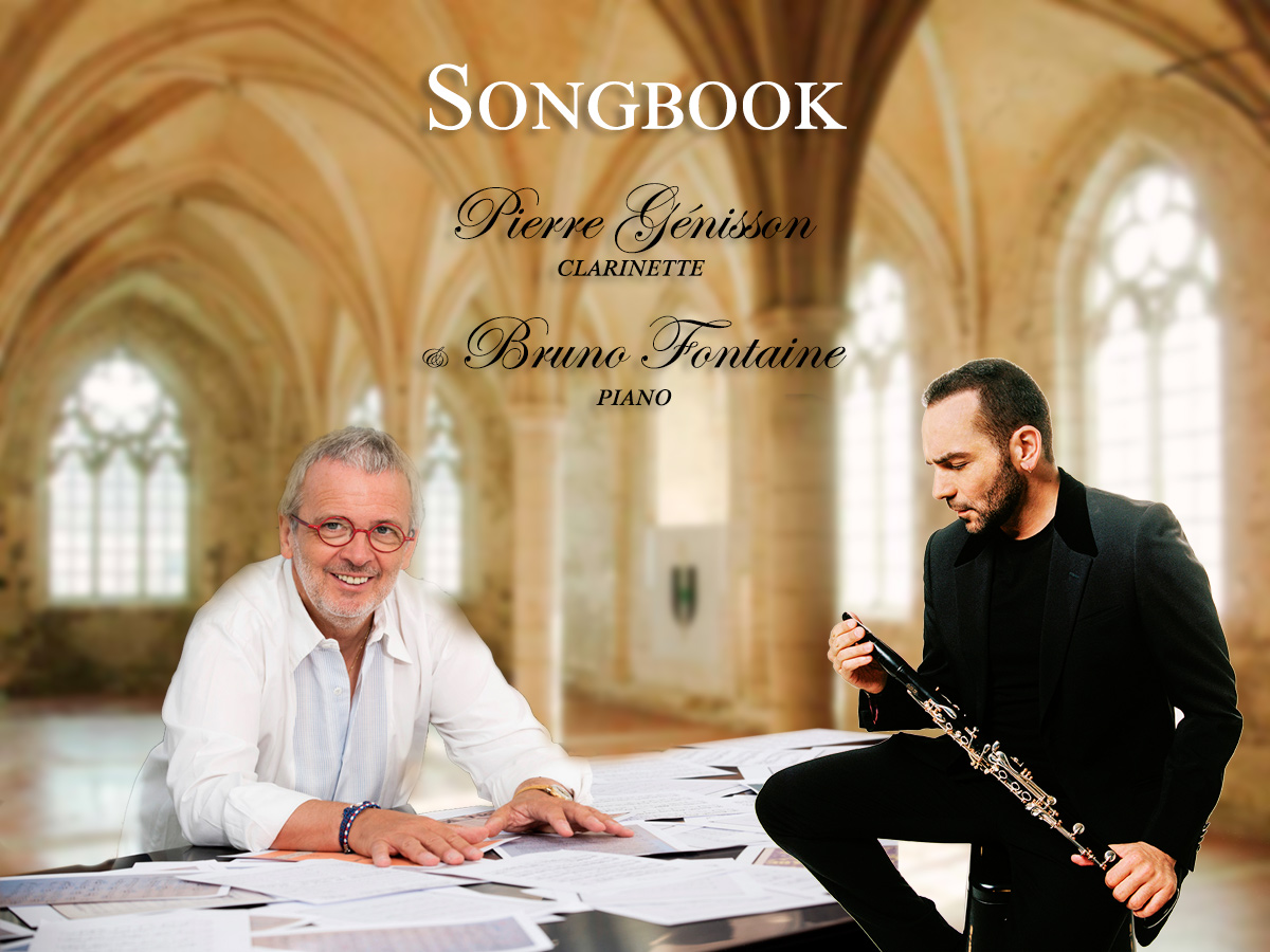 Songbook, relecture de standards américains et de chansons françaises avec Bruno Fontaine (piano) et Pierre Génisson (clarinette).